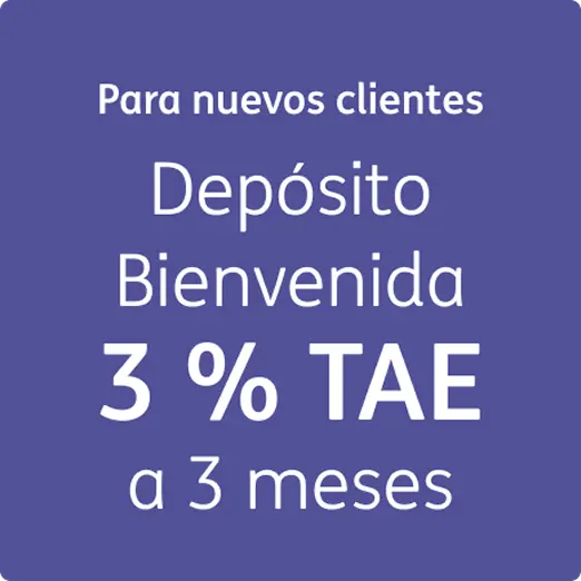 Depósito bienvenida 3% TAE a 3 meses para nuevos clientes