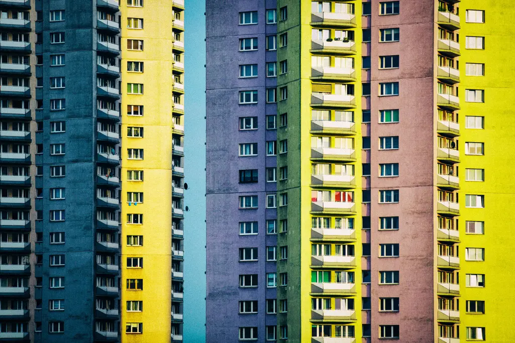 Edificios de colores