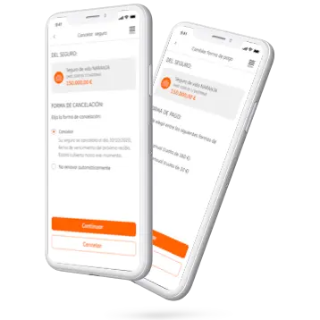 Pantallas de seguro de vida